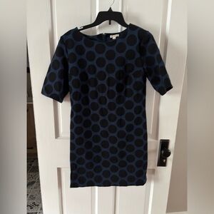 GAP Navy Blue Dress with Black Polka Dots - Mini